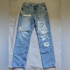 AE Strigid Ripped Mom Jean